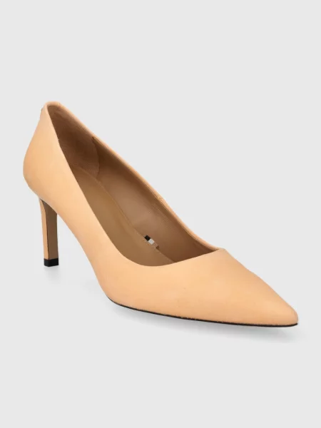 Замшеві туфлі BOSS Janet помаранчевий