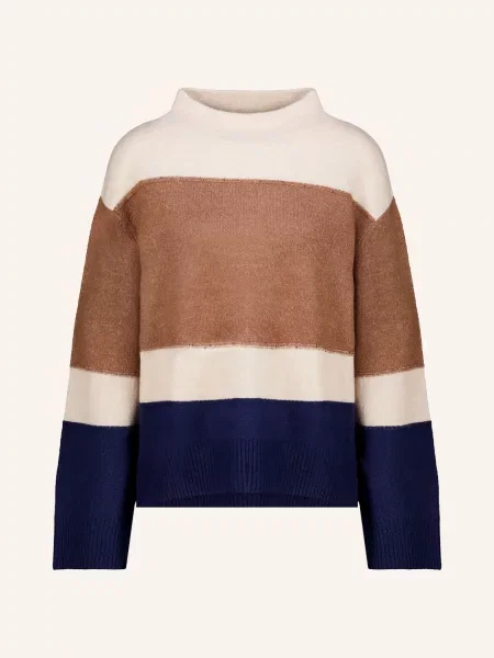 Monari Svetry S Flitry hnědá / režná / tmavě modrá