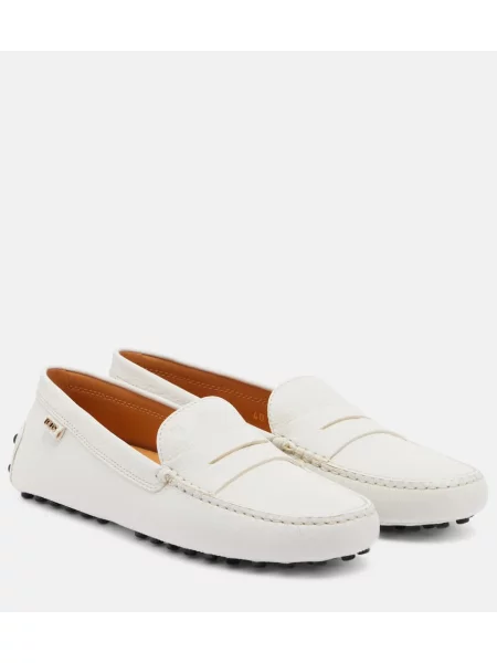Pantofi loafer Tod's din piele alb