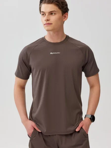 Koszulka treningowa szybkoschnąca Rough Radical Proof Tee brązowa