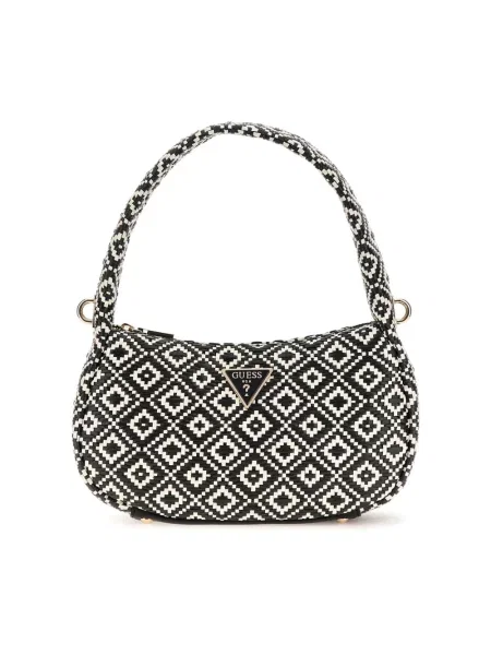 Torebka hobo Guess skórzana czarna