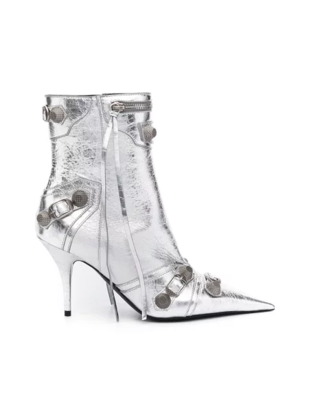 Lniane botki Balenciaga szare