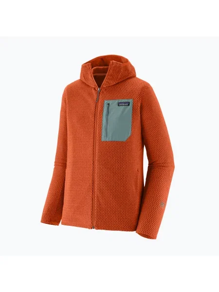 Trekingová mikina Patagonia R1 Air Full Hoody coal orange oranžová