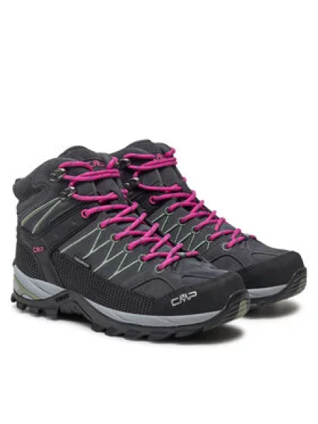 Trekové boty CMP Rigel Mid Wp anthracite/mineral green šedé