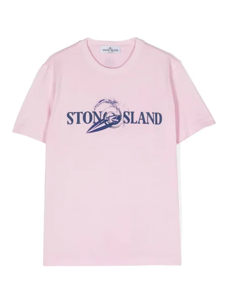 Koszulka dziecięca Stone Island różowa