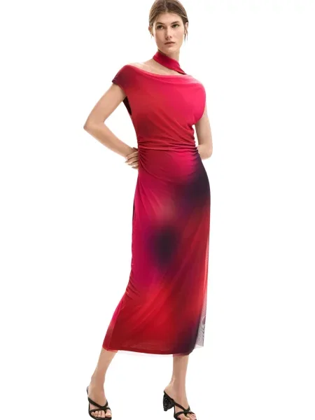 Odgovarati maksi maksi haljina Desigual crvena