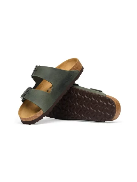 Kožené sandále Birkenstock zelená