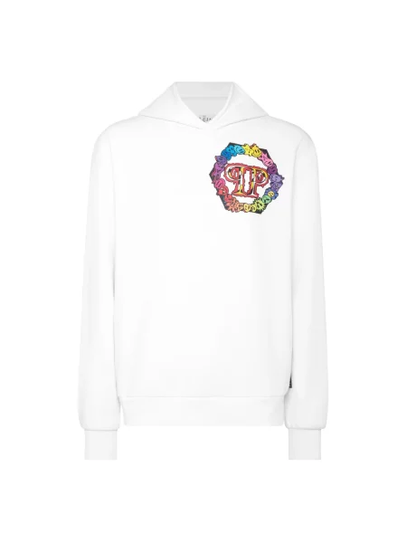 Bluza z kapturem Philipp Plein z kapturem biała