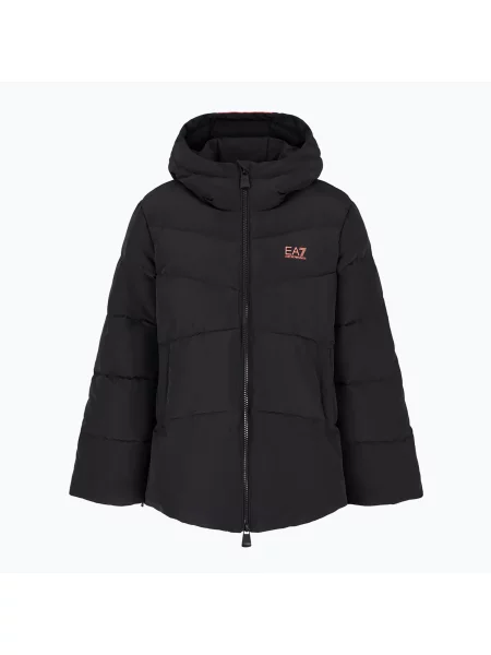 Női kabát Emporio Armani Train Logo Series Extra Padded Tape black Train Logo Series Extra Padded Tape fekete