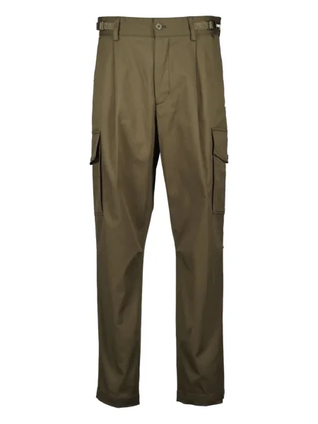 Plisované kalhoty Moncler zelené