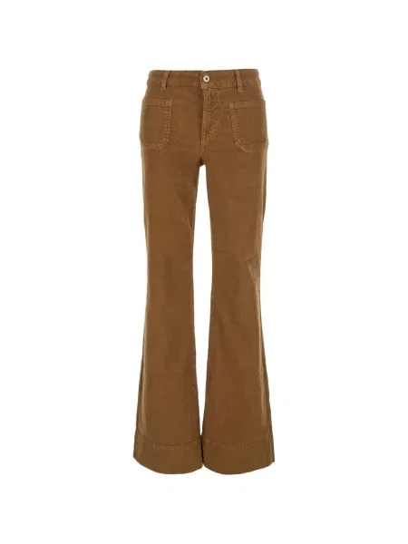 Pantaloni Ag Jeans de catifea cord evazate maro