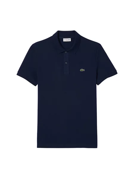 Koszulka polo o kroju slim fit z czystej bawełny Lacoste niebieska