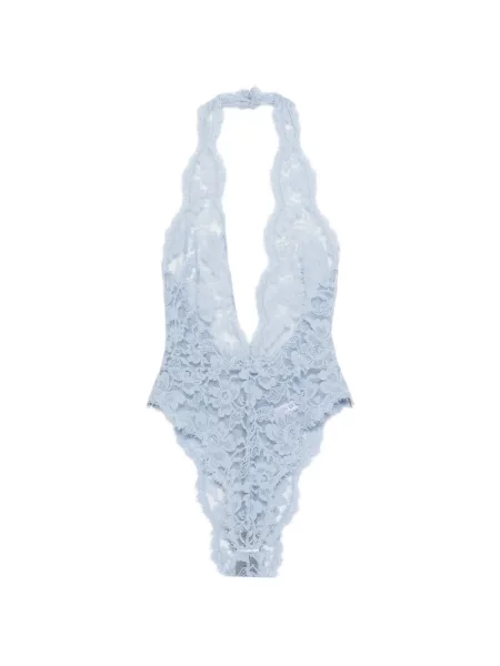 Боди Rowen Rose с дантела оглавник синьо