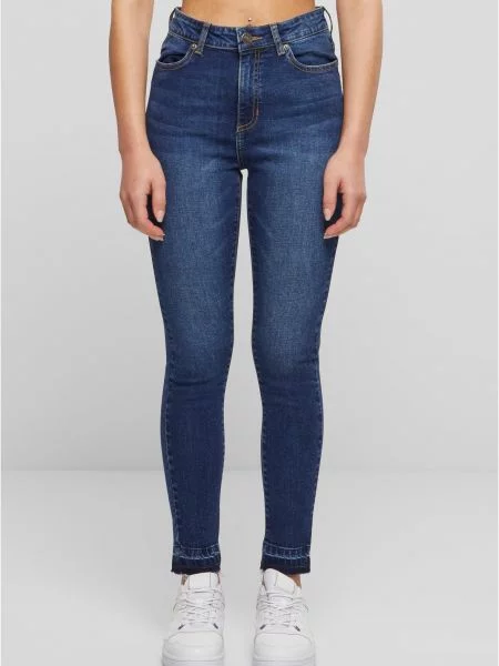 Дънки skinny fit Urban Classics синьо