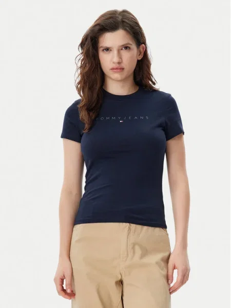 Тениска Tommy Jeans тъмносиньо