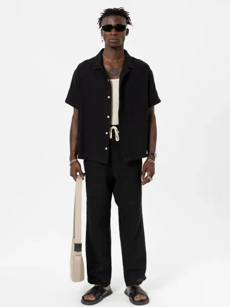 VAMOS CLO Košile Sedum' černá