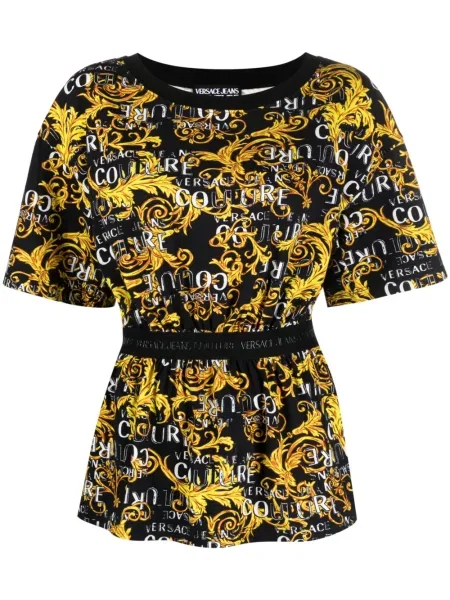 Tricou Versace Jeans Couture cu imagine negru