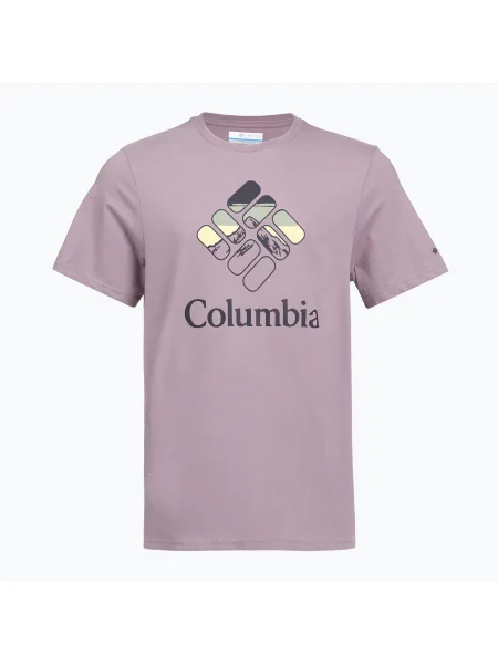 Мъжка тениска Columbia CSC Seasonal Graphic shale purple/heavenly stacked gem виолетово