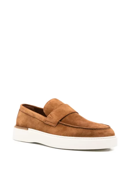 Chiloți John Harrison din piele de căprioară slip-on maro