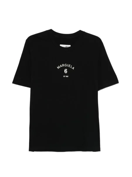 Tricou Mm6 Maison Margiela cu autograf negru