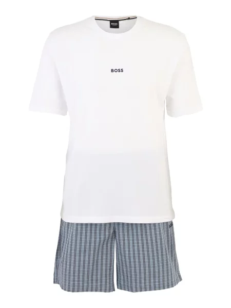 BOSS Boksarice Chris Pattern golobje modra / črna bela