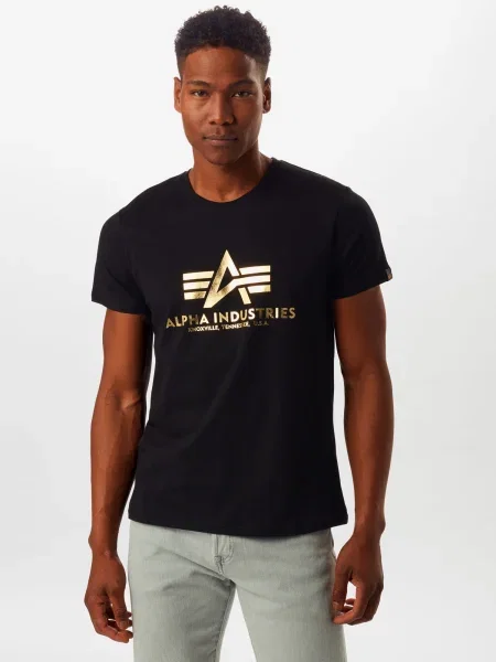 ALPHA INDUSTRIES Tričko čierna