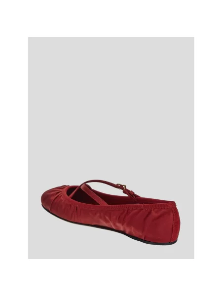 Balerinki Dolce And Gabbana skórzane czerwone