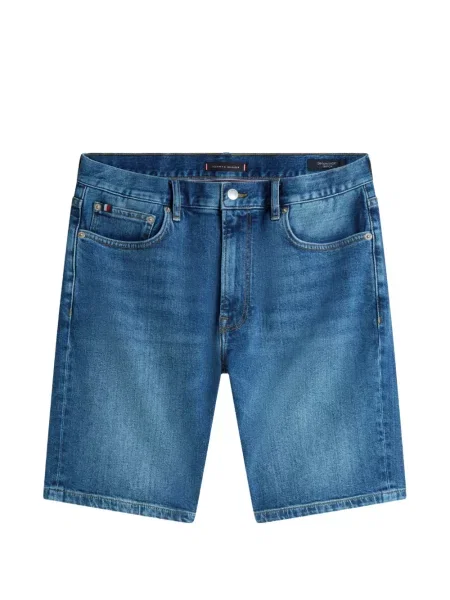 Pantaloni scurți din denim Tommy Hilfiger cu autograf albastru