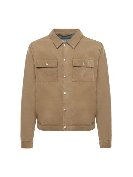 Kurtka jeansowa Mm6 Maison Margiela beżowa