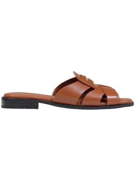 Papuci Tommy Hilfiger din piele maro