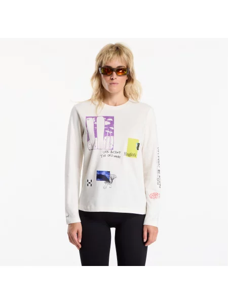 Tricou Haglöfs LS Tee Soft White S alb