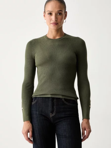 Guess pulover pentru femei cu vâscoză ELLIE verde