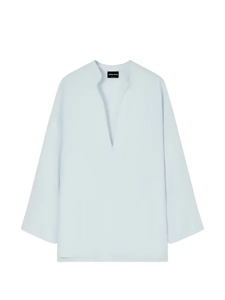 Blúzka Giorgio Armani modrá