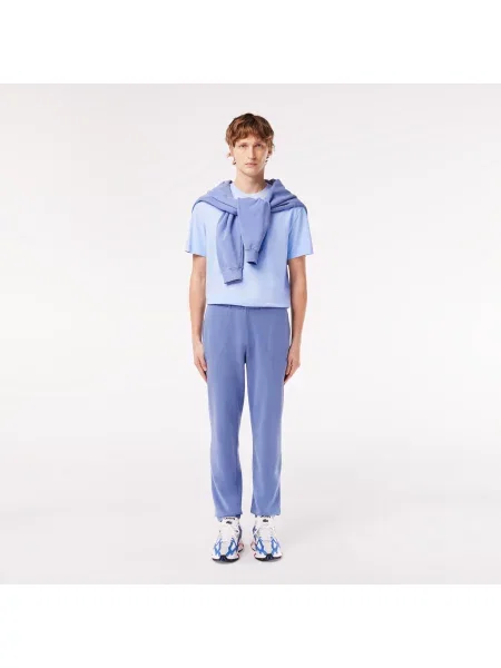 Lacoste Koszulka Natural Dyed Jersey niebieska