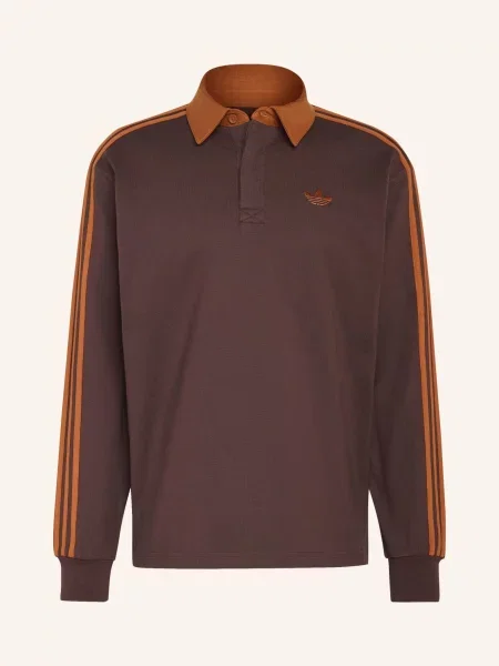 Adidas Originals Jerseyové Polo Tričko tmavě / koňaková hnědá