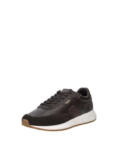 Sneakersy Boss skórzane brązowe