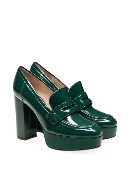 Pantofi loafer Gianvito Rossi cu platformă verde