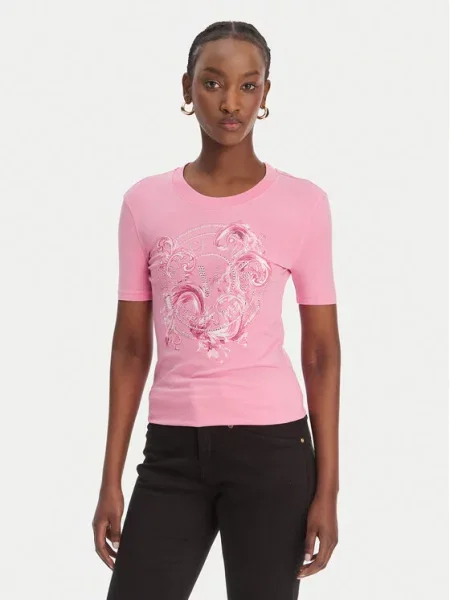 Тениска Versace Jeans Couture розово
