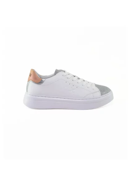 Sneakersy Sun68 skórzane białe