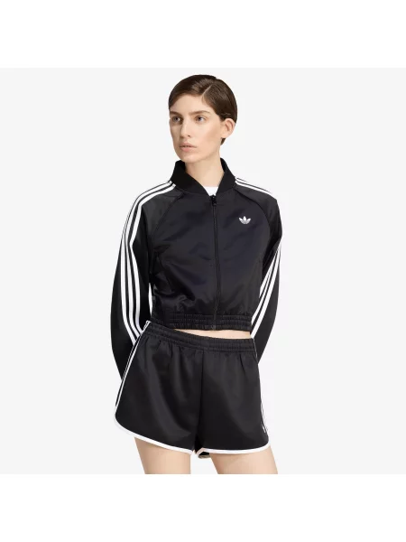 Jachetă adidas Satin Sst Jacket Black/ White M alb