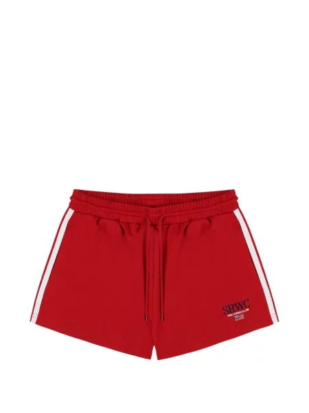 Pantaloni scurți Sporty & Rich cu dungi roșu