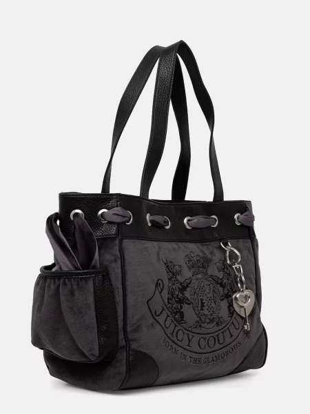 Juicy Couture Nakupovalna torba Daydreamer / črna siva