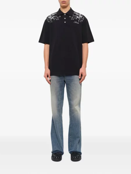 Φλοράλ polo Amiri μαύρο