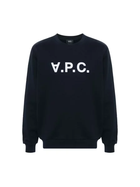 Bluza A.p.c. z dżerseju niebieska