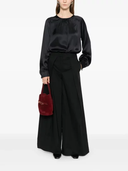 Pantaloni Karl Lagerfeld plisate negru