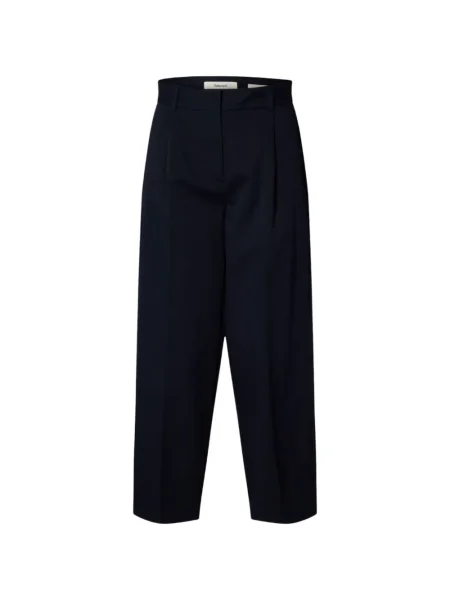 Pantaloni Selected plisate albastru