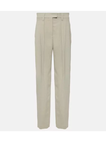 Pantaloni Brunello Cucinelli din țesătură twill gri