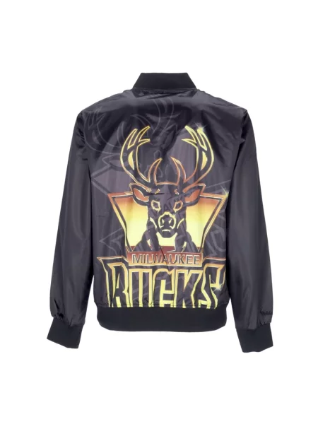 Satynowa kurtka Mitchell & Ness czarna