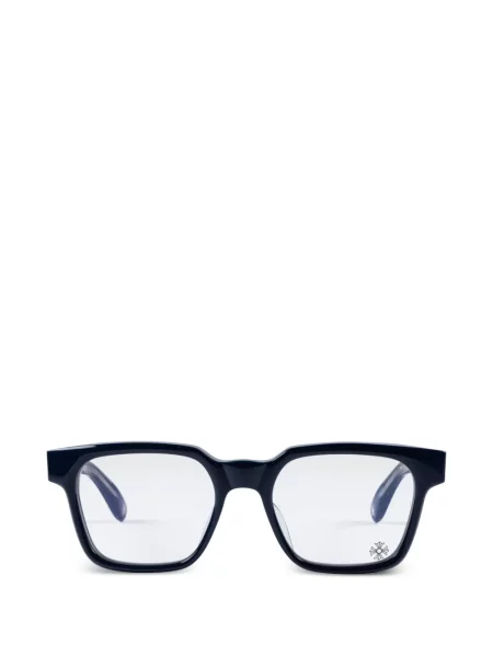 Ochelari de soare dreptunghiulari Chrome Hearts cu motiv cu inimi albastru