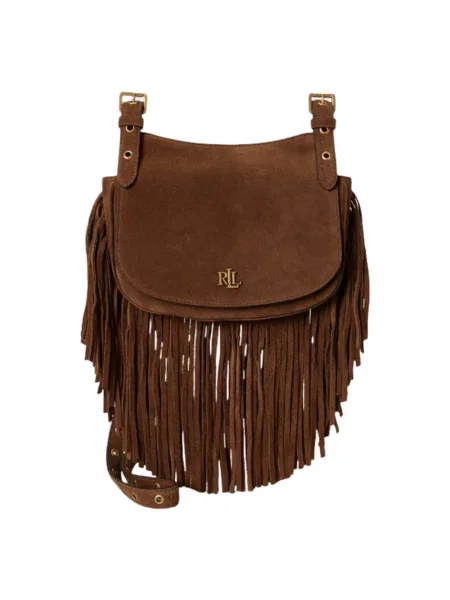 Lauren Ralph Lauren torebka crossbody zamszowa brązowa